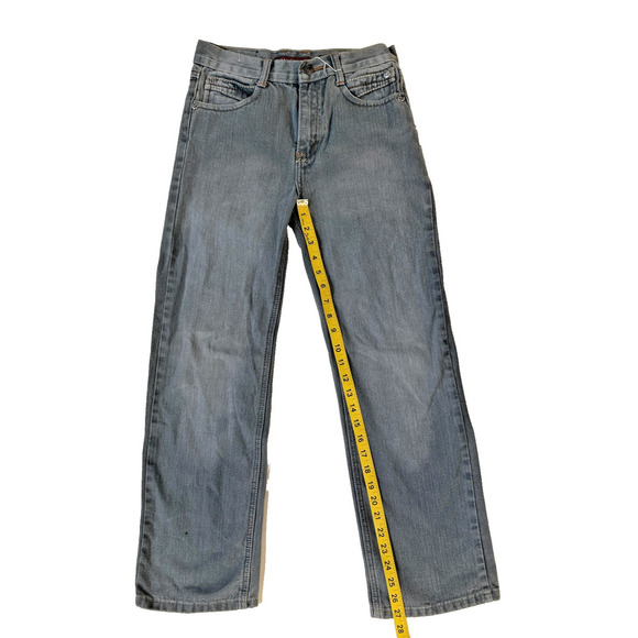 Chams Premium Jeans Mens 28 Light Wash Denim Skinny Slim 506 Unique Back Pockets - Picture 8 of 9